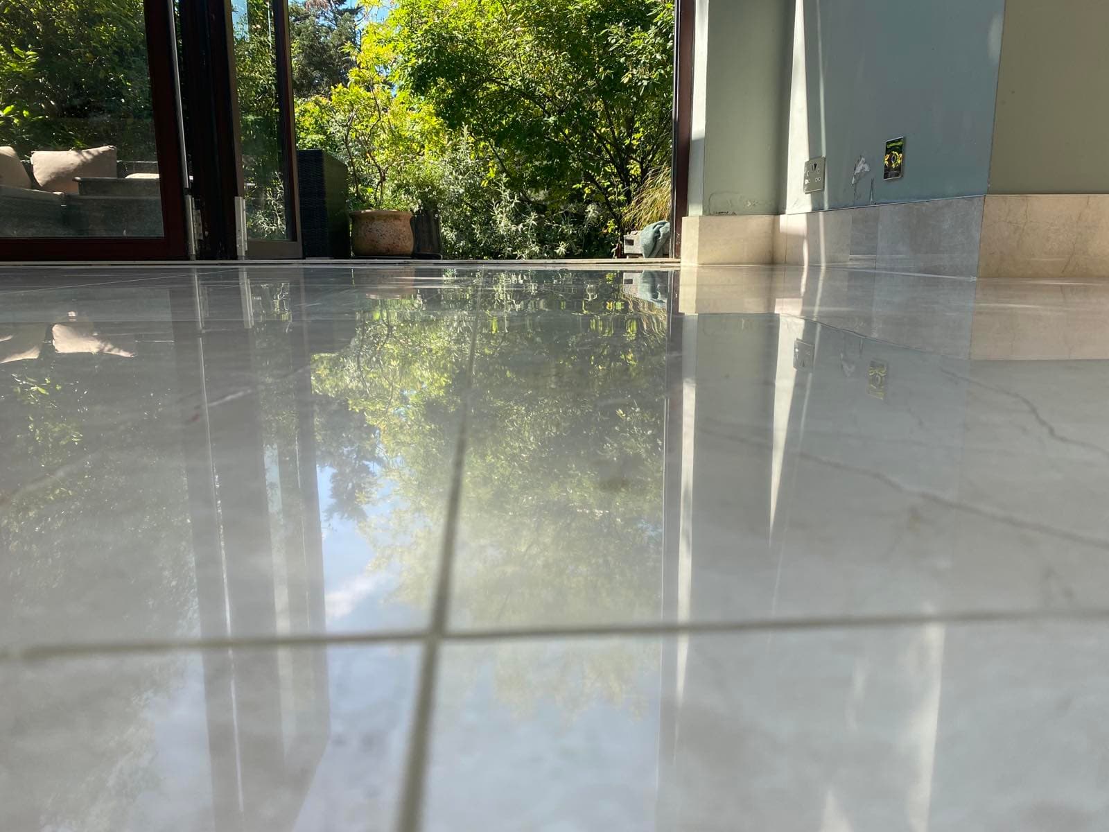 Marble tile cleaning